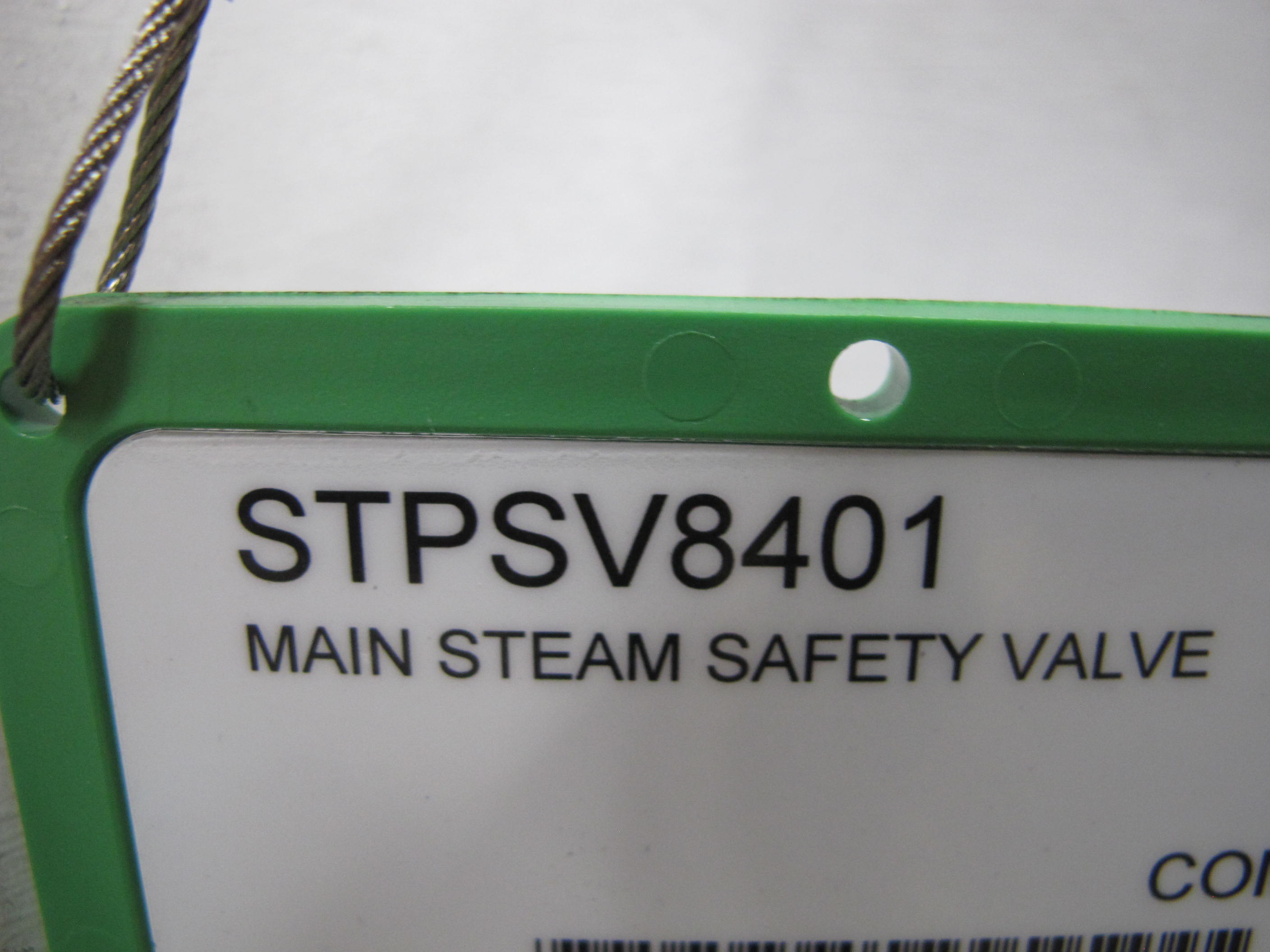MAIN STEAM SAFETY VALVE, TRAINING AID, TO INCLUDE MISC. PARTS AND TRAINING AIDS. LOADING & HANDLING FEE $15-4610